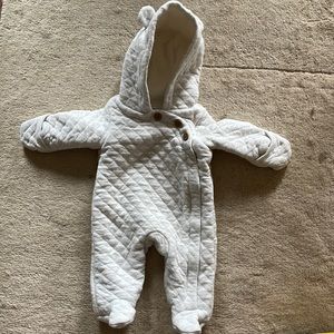 Carters fleece quilted zip suit
